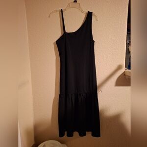 Banana Republic Medium New Black One-Shoulder Dress